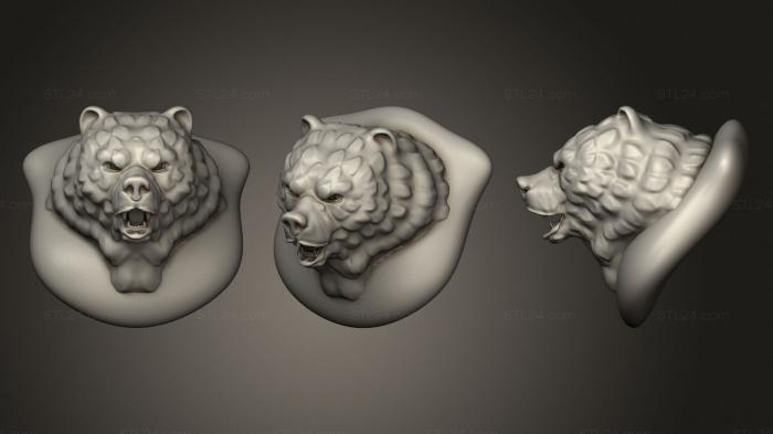Masks and muzzles of animals (Bear 223, MSKJ_0393) 3D models for cnc